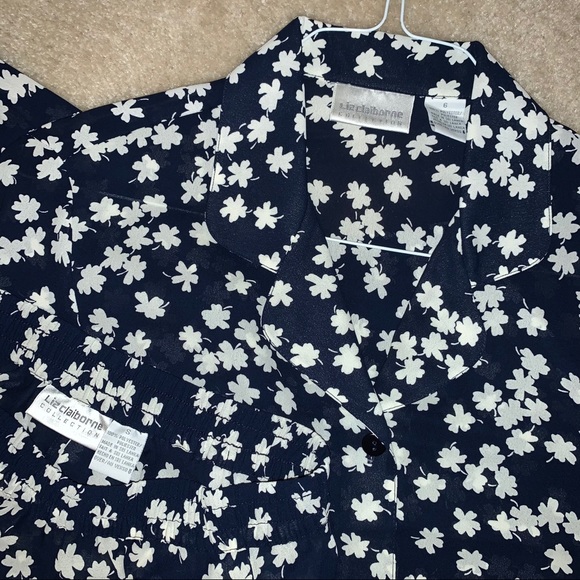 Vintage Liz Claiborne Shamrock 2-piece Set - Picture 6 of 11